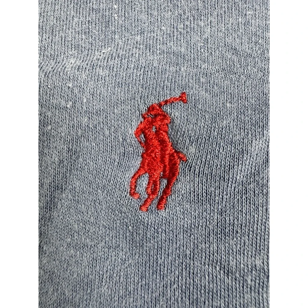 Vintage Polo Ralph Lauren Mens XL Blue Jersey Knit Polo Red Pony Faded